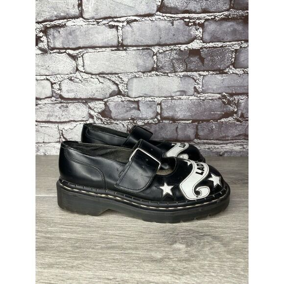 VTG TUK LADY LUCK Black Leather MaryJane Strap England Shoes Women 36EU/5.5M US - Picture 3 of 16